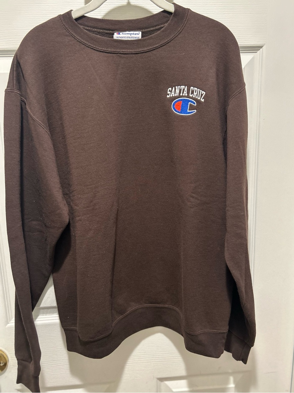 Champion Santa Cruz Brown Crewneck Sweatshirt. Medium